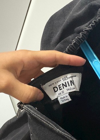 xs Beden Gri Denim Mini Elbise
