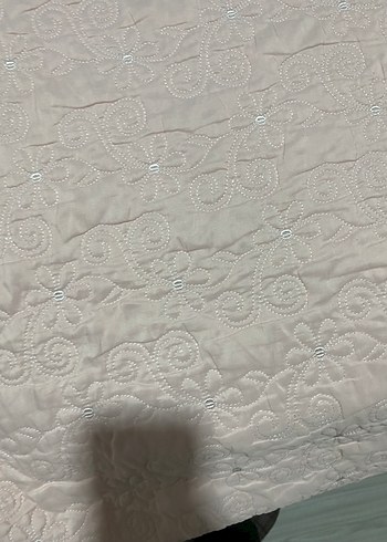 Toz pembe Beyaz Yatak Örtüsü - Görsel 5