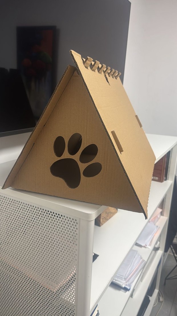 Kahverengi Karton Kedi Evi - Görsel 2