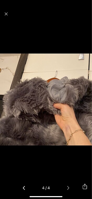 l Beden gri Renk Zara Peluş kapüşonlu yelek sıfır
