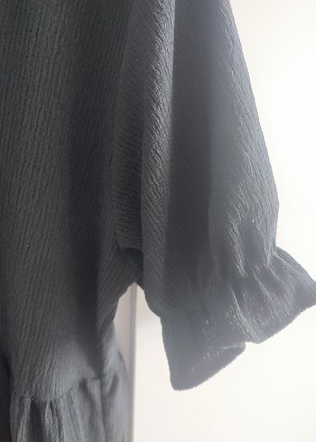 Siyah V Yakalı Salaş Hamile Elbisesi - Görsel 4