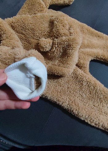 Kahverengi Peluş Bebek Tulum - Görsel 3