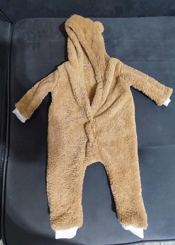 Kahverengi Peluş Bebek Tulum - Görsel 2