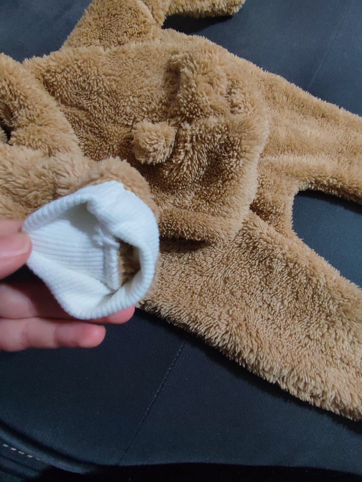 Kahverengi Peluş Bebek Tulum - Görsel 3