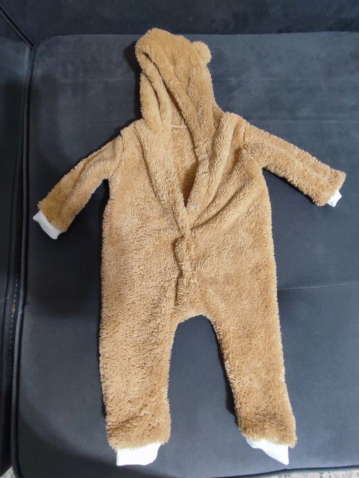 Kahverengi Peluş Bebek Tulum - Görsel 2