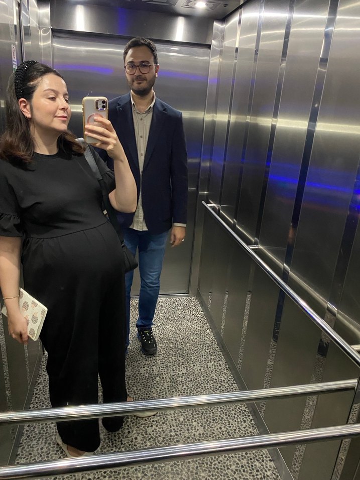 Siyah Rahat Kesim Hamile Tulum M beden - Görsel 2