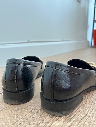 37 Beden Pull and Bear Kadın Siyah Makosen Ayakkabı / 36-37