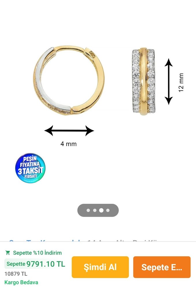 Altın küpe - Görsel 4