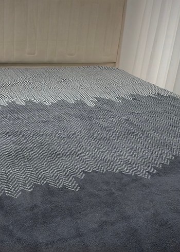 Antrasit Çift Kişilik Pamuklu Battaniye linens - Görsel 2