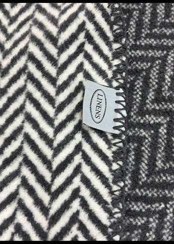 Antrasit Çift Kişilik Pamuklu Battaniye linens - Görsel 8