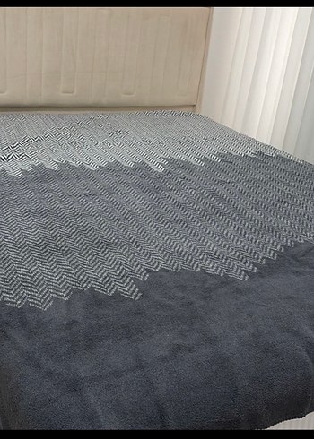 Antrasit Çift Kişilik Pamuklu Battaniye linens - Görsel 3