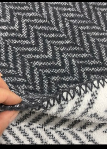 Antrasit Çift Kişilik Pamuklu Battaniye linens - Görsel 5