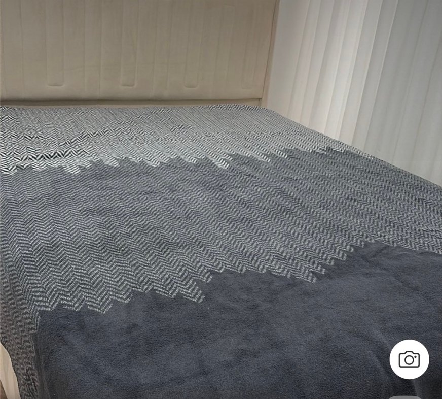 Antrasit Çift Kişilik Pamuklu Battaniye linens - Görsel 2