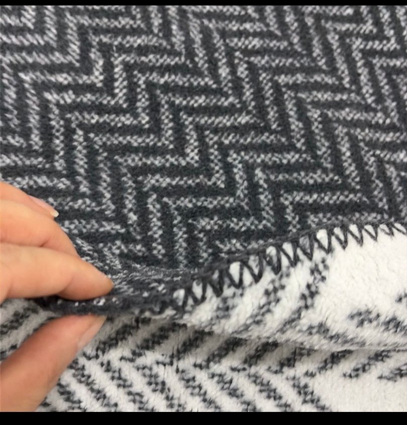 Antrasit Çift Kişilik Pamuklu Battaniye linens - Görsel 5