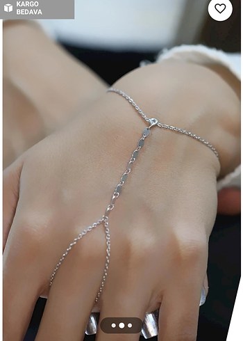 Gümüş Şahmeran Kadın El Zinciri - Görsel 2