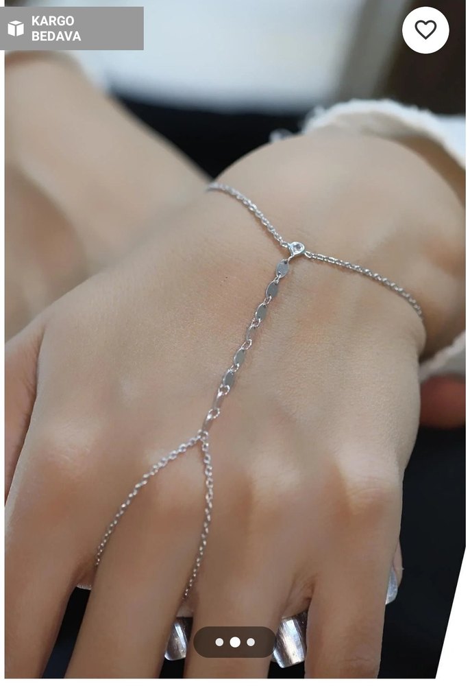 Gümüş Şahmeran Kadın El Zinciri - Görsel 2