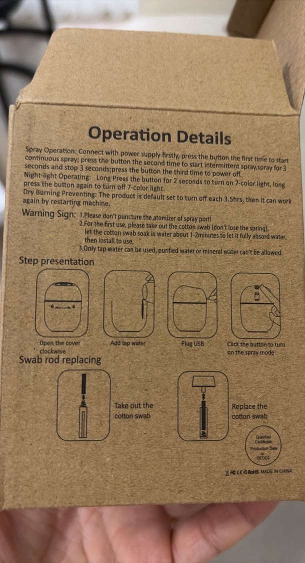 Beyaz Mini Hava Temizleyici ve Nemlendirici - Görsel 4