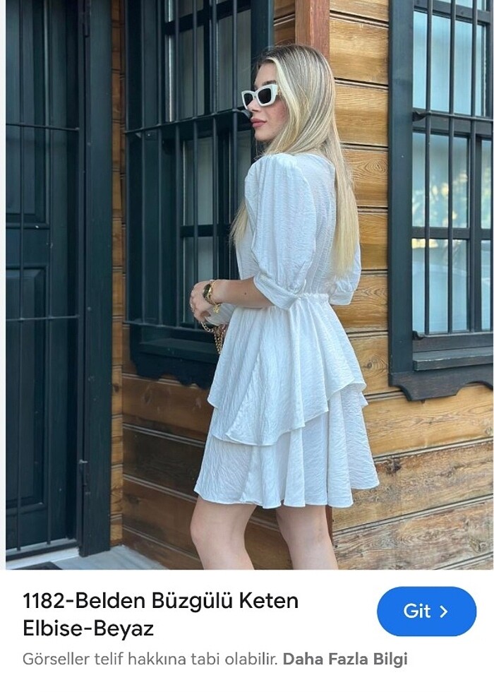 Beyaz elbise - Görsel 3