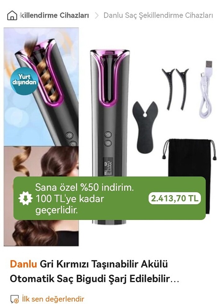 Saç maşası - Görsel 2