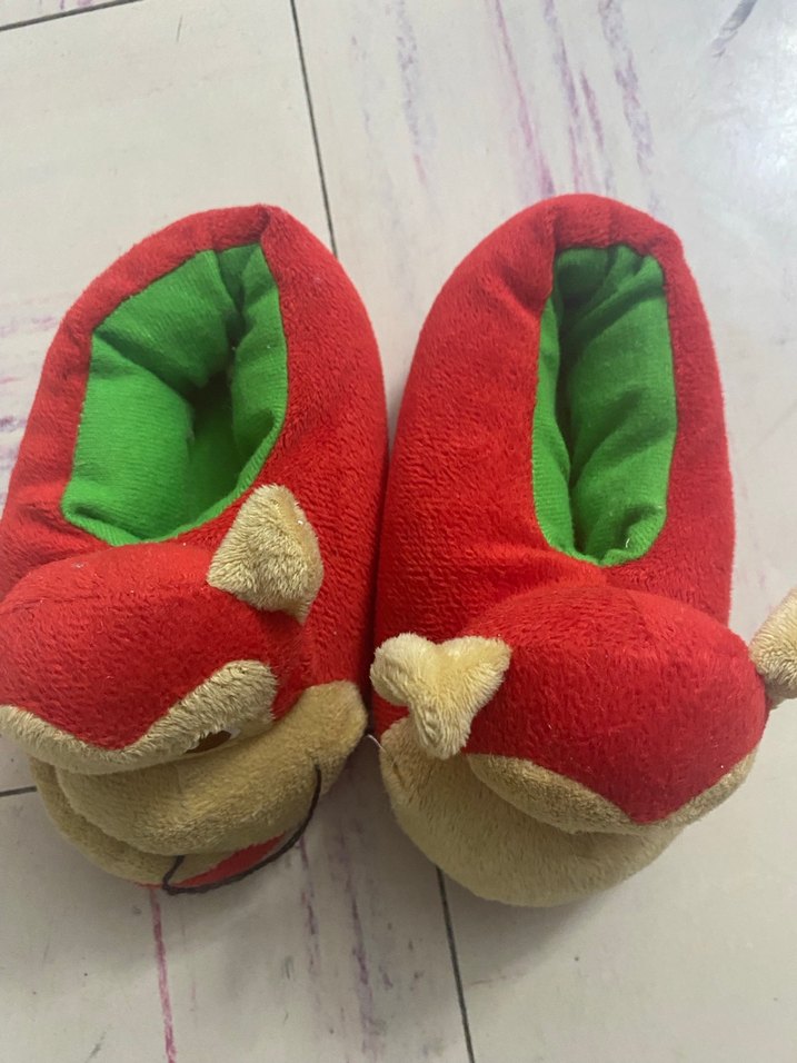 Kız Çocukları İçin Renkli Kadife Kaydırmaz Ev Terliği - Görsel 3