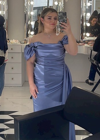 Drapeli şık abiye - Görsel 2