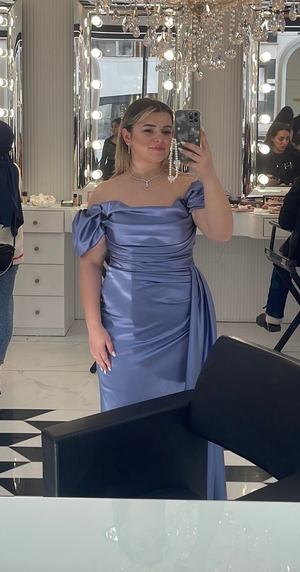 Drapeli şık abiye - Görsel 2