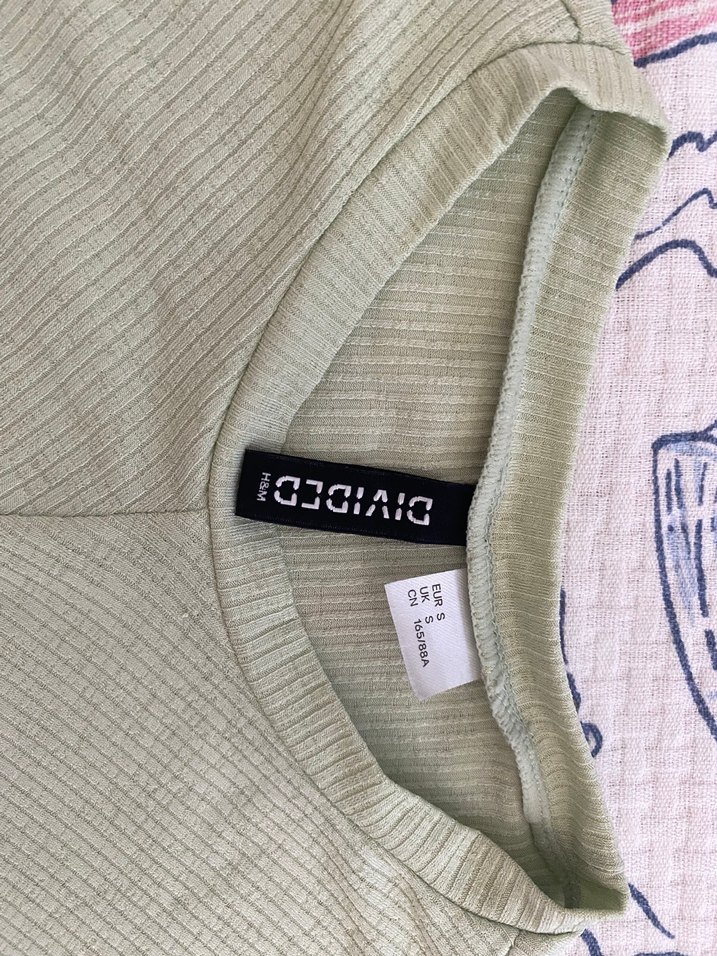 Yeşil Kısa Kollu Kadın Crop Top - Görsel 3