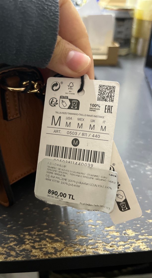 Stradivarius Kahverengi Deri Tokalı Kadın Çanta - Görsel 5