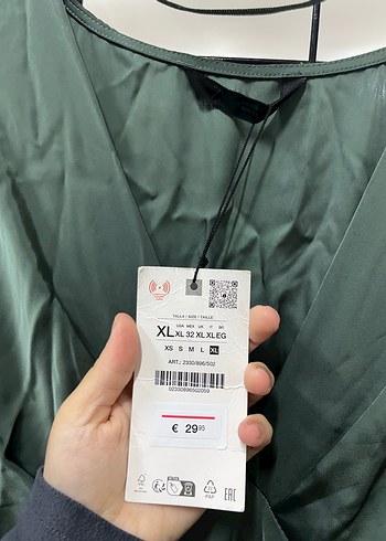 Zara saten elbise - Görsel 2