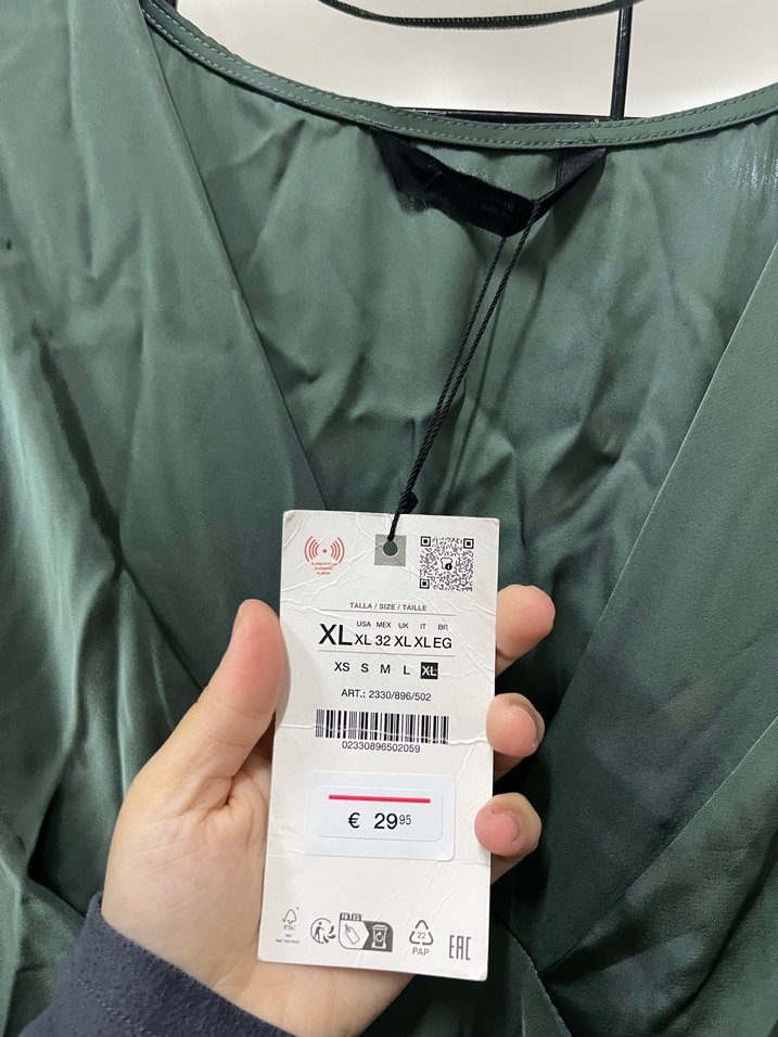 Zara saten elbise - Görsel 2