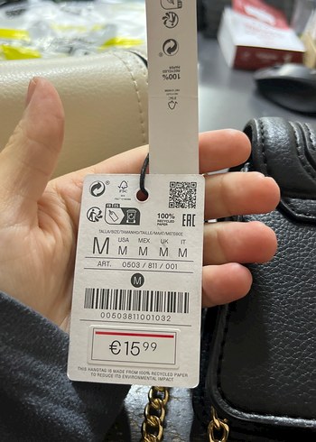 Stradivarius Siyah Deri Tokalı Kadın Çanta - Görsel 5