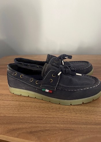 37 Beden Koyu Mavi Erkek Süet Loafer Ayakkabı