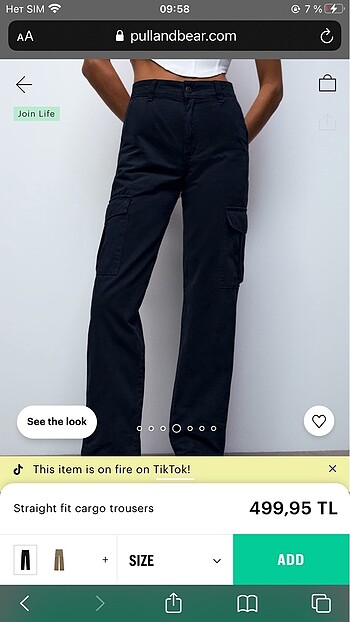 Pull and Bear PullBear kargo pantalon