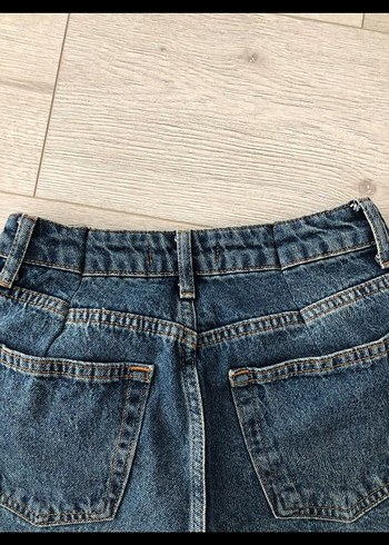 36 Beden Gevşek Kesim Mavi Kadın Midi Kot Pantolon