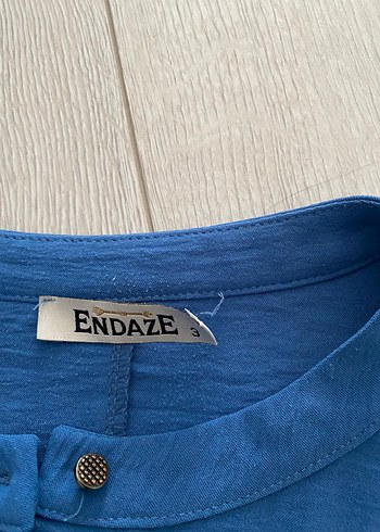 Diğer Mavi Uzun Kollu Düğmeli Midi Tunik