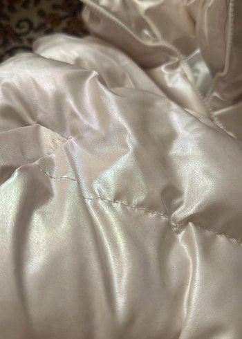 Beyaz Fermuarlı Kadın Suni Kumaş Yelek - Görsel 2