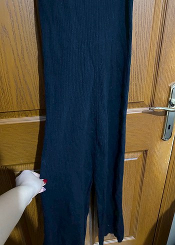 Zincir Detaylı Siyah Askılı Tulum - Görsel 3