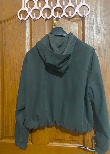 Siyah Fermuarlı Kadın Street Wear Ceket - Görsel 5