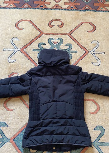 Düğmeli Kadın Kışlık Siyah Mont - Görsel 7