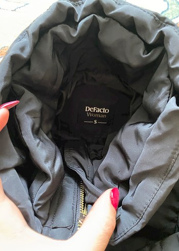 Düğmeli Kadın Kışlık Siyah Mont - Görsel 8