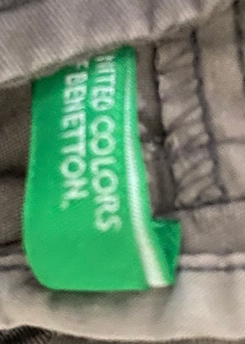 Benetton Benetton Düğmeli Gri Kadın Kumaş Pantolon