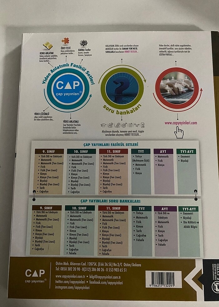 Çap yayınları 9.fizik soru bankası sıfırdır - Görsel 2