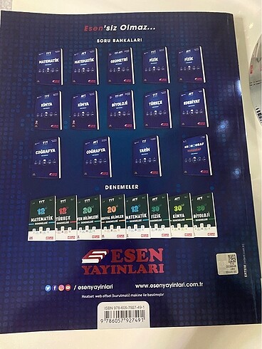 Esen yayınları Tyt Matematik soru bankası sıfırdır - Görsel 2