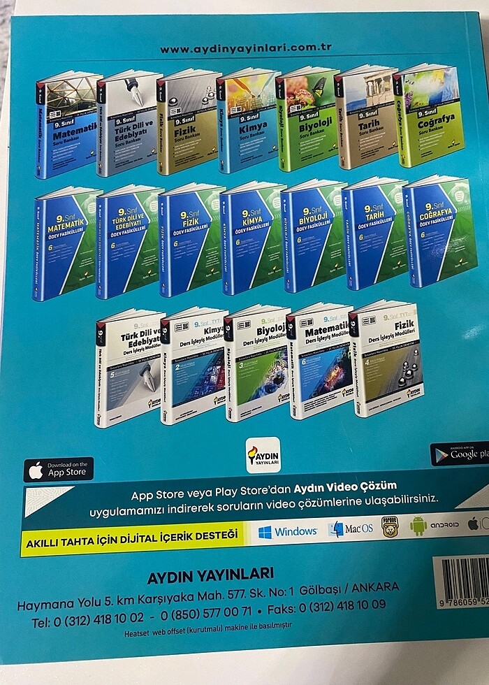 Aydın yayınları 9 sınıf kimya soru bankası sıfırdır - Görsel 2