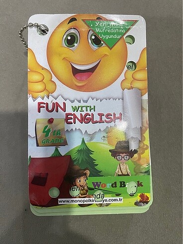 İngilizce kelime kartları eğlenecek öğrenme