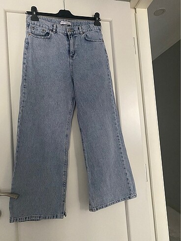 13-14 Yaş Beden Gullis kıds mavi bol paça denim 13 14 yaş temizdir