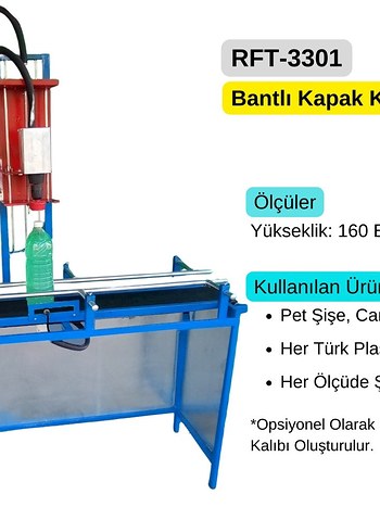 RFT-3301 Bantlı Kapak Kapama Makinesi 45 bintl