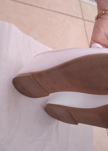 Beyaz Fiyonk Detaylı Kız Babet - Görsel 5