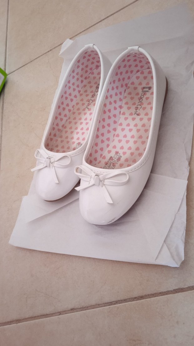 Beyaz Fiyonk Detaylı Kız Babet - Görsel 2