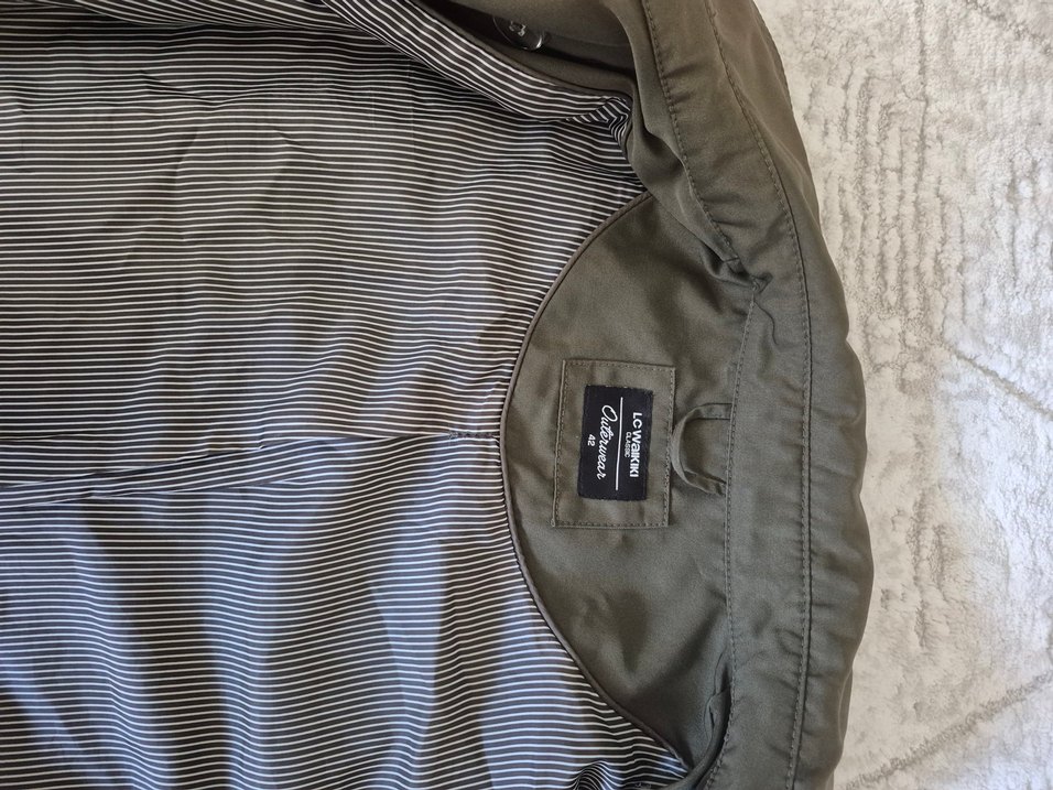 Kadın haki renk kemerli Trençkot - Görsel 5